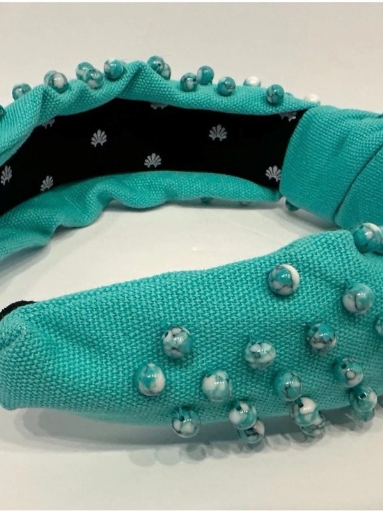 Lele Sadoughi Pistachio Knotted Beaded Headband With Dust Bag